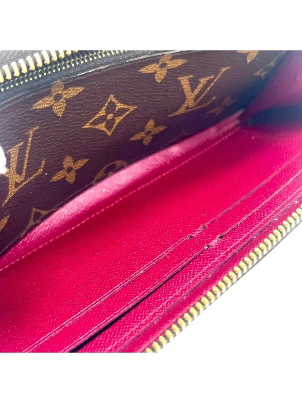 Louis Vuitton Monogram Portefeuille Clemence Round Zip Wallet
